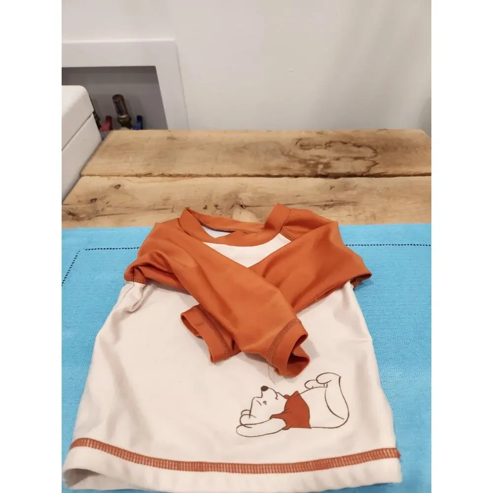Disney Baby Winnie The Pooh Rash Guard Bathing Suit. UPF 50 6 to 9 Months